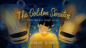La imagen del suéter dorado